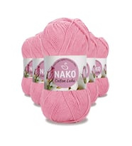 5 Adet Cotton Lüks Yelek Tunik Kazak Bluz Hırka İpi Yünü Pembe 97549