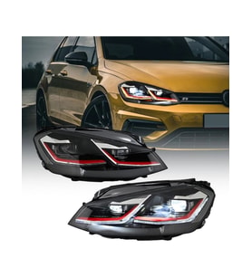 Volksvagen Golf 7.5 2017-2018-2019-2020 Kırmızı J Ön Far