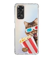 PrintiFy Xiaomi Redmi Note 11 Pro Uyumlu Kedi 1 Baskılı Şeffaf Köşe Korumalı Antişok Kılıf