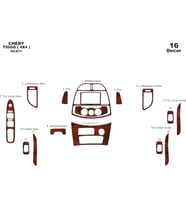 Meriç® Chery Tiggo 4X4 Ön Torpido Kaplama Maun 16 Parça 2007-2015 (Maun)