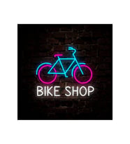 BIKE SHOP Yazılı ve Şekilli Neon Tabela