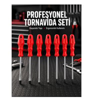 Mey İthalat® Profesyonel ve Günlük Kullanıma Uygun 7li Tornavida Seti