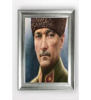 Gümüş Çerçeveli Atatürk Tablo a744