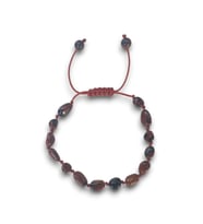 Mahagony Obsidyen Bileklik Makrome Ayarlı 334-6