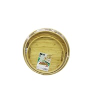 YUVARLAK - 3 BOY BAMBU AHŞAP TEPSİ SETİ 30--35--38CM (5343)