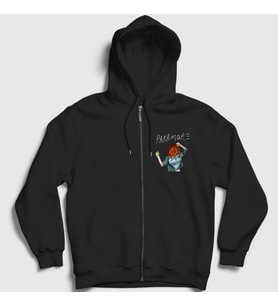 Presmono Unisex Siyah Grow Up Müzik Paramore Fermuarlı Kapüşonlu Sweatshirt 480460tt