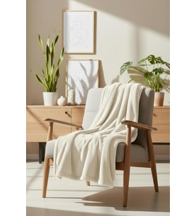 Tavşan Tüyü Dokulu Peluş TV Battaniyesi & Koltuk Şalı 140x190