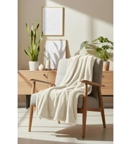Tavşan Tüyü Dokulu Peluş TV Battaniyesi & Koltuk Şalı 140x190