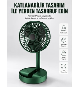 Katlanabilir Usb Şarjlı Masaüstü Soğutucu Mini Fan Telefon Tutucu Yeni Nesil