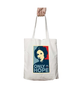 Only Hope Princess Leia Star Wars iki Tarafı Kalıcı Baskılı Yıkanabilir Okul Plaj Omuz Bez Çantası