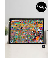 Reddit R Place 2023 Çerçeveli Tablo, R/Place 2023 Son Hali, Dekoratif Duvar Tablosu