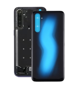 Realme 6 Pro Uyumlu Arka Pil Batarya Kapağı Cam RMX2061 RMX2063 (Mavi)