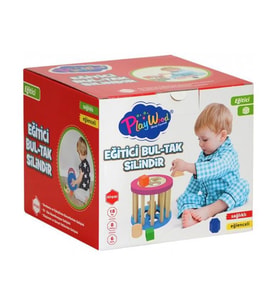 Playwood Ahşap Eğitici Bul Tak Silindir ONY374
