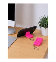 3Dmarketi 3’ü 1 Arada Mini Telefon Tutucu Anahtarlık Charm – Pembe 3,5 × 7 × 1 cm