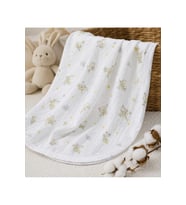 Müslin Bebek Battaniyesi %100 Pamuk 90x80 cm Yumuşak Bebek Örtüsü