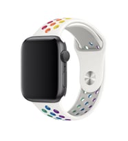 Apple Watch 42-44 Mm Uyumlu Delikli Renkli Silikon Kordon
