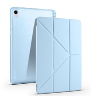 Samsung Galaxy Tab S11 Uyumlu Kılıf Zore Tri Folding Kalem Bölmeli Standlı Kılıf