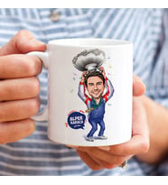 Kişiye Özel Şampiyon Erkek Karikatürlü Bardak