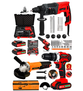 3 Lü Pro Set 2.30 Mm Kırıcı Delici Matkap 115Mm Avuç Taşlama 27 Parça