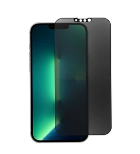 iPhone 13 Mini Uyumlu Privacy Ön Koruma Hayalet Seramik Nano Ekran Koruyucu (Siyah)