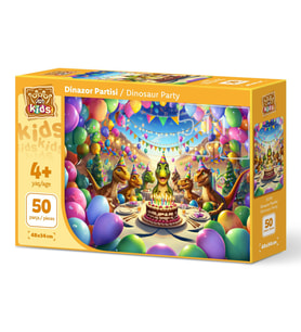 Art Çocuk Dinazor Partisi 50 Parça Puzzle
