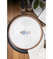 M'art Home Akdeniz Servis Tabağı (Çok Renkli-Beyaz)