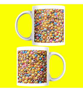 Renkli Emoji Kupa Bardak Tasarım Çok Fazla Seçenek Mevcut Hediyelik Ürün