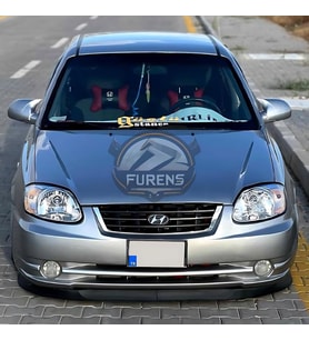 Hyundai Accent Admire 2000-2006 Uyumlu H lip Esnek Ön Lip 2 Parça Karlık Ön Ek Tampon Altı Dil