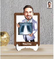 Kişiye Özel Doktor Temalı Karikatür Ahşap Biblo