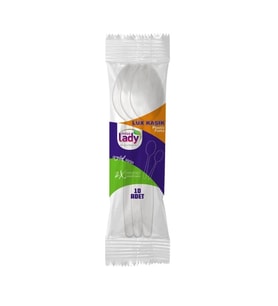 Lüks Plastik Kaşık 10'li