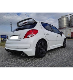 Peugeot 207 Arka Ek Mat Siyah Plastik Body Kit Karlık 2006 - 2014