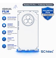 SChitec Realme P3 Pro Uyumlu Fullbody Arka Kaplama Hidrojel Koruyucu Film