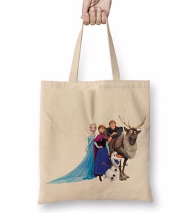 Elsa Kristoff Anna Olaf Film Frozen Bez Çanta Uzun Saplı