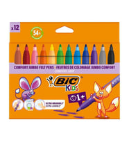 Bic Keçeli Kalem Comfort Jumbo 12 Renk Keçeli Boya Kalemi (Karışık)