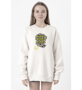 Sherlock Bored Beyaz Kadın 2ip Sweatshirt