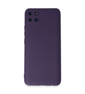 Realme C11 Kılıf Nano içi Kadife Silikon - Mor