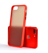 Uyumlu Model Apple iPhone 6 Plus / 6S Plus Kılıf Arka Buzlu Mat Kapak (Kırmızı)