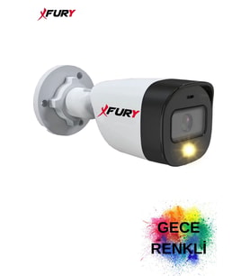 FURY Gece Renkli  5mp Lens 2Mp 1080p Full HD Suya Dayanıklı Güvenlik Kamerası Ultra Led Renkli Gece Görüş
