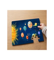 Güneş Sistemi Tasarımlı 24 Parça Ahşap Çocuk Puzzle MPK1077