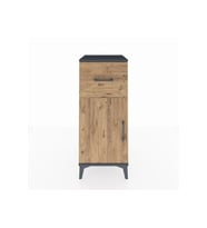 Hyperion Komodin Tek Raflı Tek Çekmeceli Tek Kapaklı 44x44x106 Antrasit-Çam