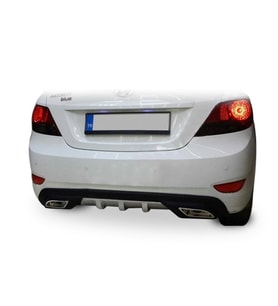 Hyundai Accent Blue Difüzör Arka Tampon Çift Egzoz Çıkışlı