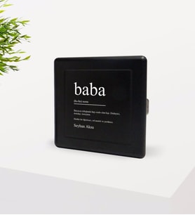 BK Gift Kişiye Özel Baba Tasarımlı Siyah Metal Sigara Tabakası-1