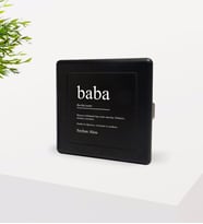 BK Gift Kişiye Özel Baba Tasarımlı Siyah Metal Sigara Tabakası-1
