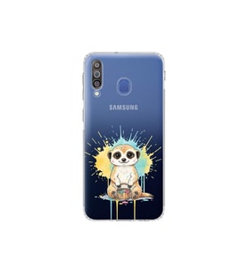 Samsung Galaxy M30 ile Uyumlu Splash Mirket Tasarımlı Şeffaf Silikon Kılıf