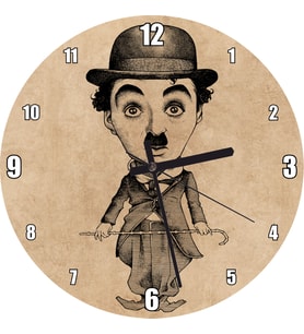 Cakatablo Charlie Chaplin SB Karikatürize Duvar Saati
