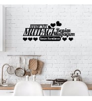 BK Home İsme Özel Mutfak Ahşap Duvar Süsü-9 (Siyah)