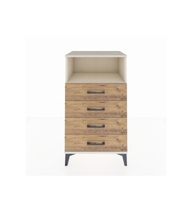 Hyperion Komodin Tek Raflı 4 Çekmeceli 60x44x106 Aytaşı-Çam