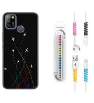 INFINIX Smart 4 5 6 Zero 8 S5 Pro Kılıf Kablo Koruma Spiral Silikon Line Planet 1736