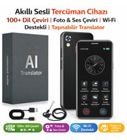 Akıllı Sesli Tercüman Cihazı 100+ Dil Çeviri  Foto & Ses Çeviri Wi-Fi Destekli Taşınabilir Translat