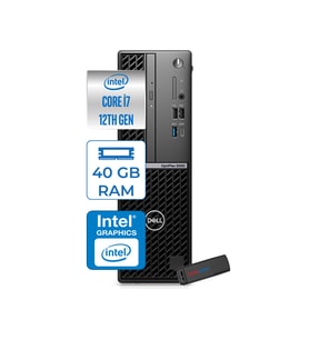 Dell Optıplex 5000SFF Intel Core Vpro I7 12700 40GB 512GB SSD UHD Graphics 770 Windows 11 Home Masaüstü Bilgisayar 5000SFF127H13 + Zettausbbellek